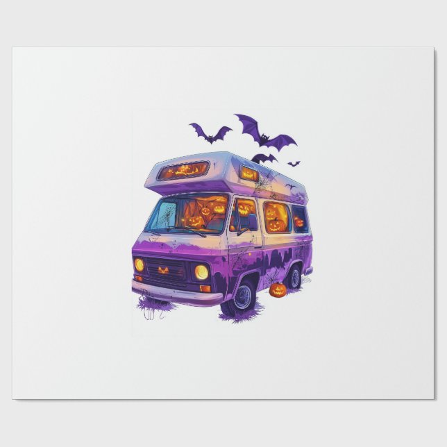 Papel De Presente  Haunted Camper Van (Aberto)
