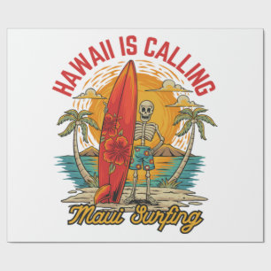 Papel De Presente Havaí Está Chamando Vibes de Surf da Ilha Maui