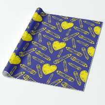 Heart And Pencil School Seamless Wrapping Paper