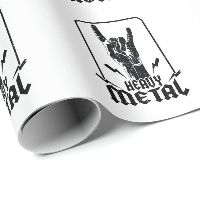 Papel De Presente Heavy Metal (Ponta do rolo)