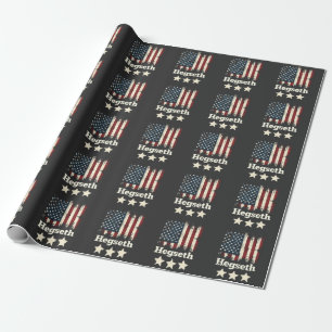 Papel De Presente Hegseth Trump Administração American Flag