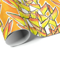 Heliconia Tropical Botânica Bold Padrão Floral