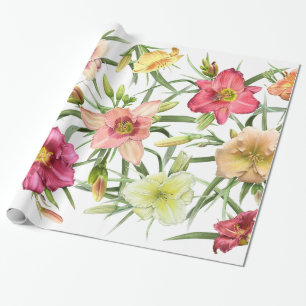 Papel De Presente Hemerocallis All Over