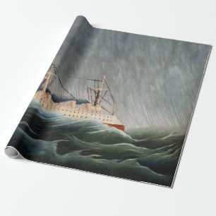 Papel De Presente Henri Rousseau - O Navio na Tempestade