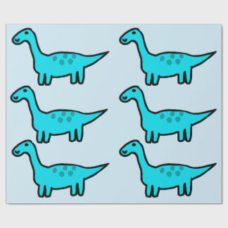 Papel De Presente Herbert the Blue Dinosaur Wrapping Paper