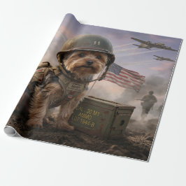 Papel De Presente Heroic Yorkie "Corporal Smoky" WWII Military Art 