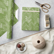 Herringbone Chevron Patteron Forest Green