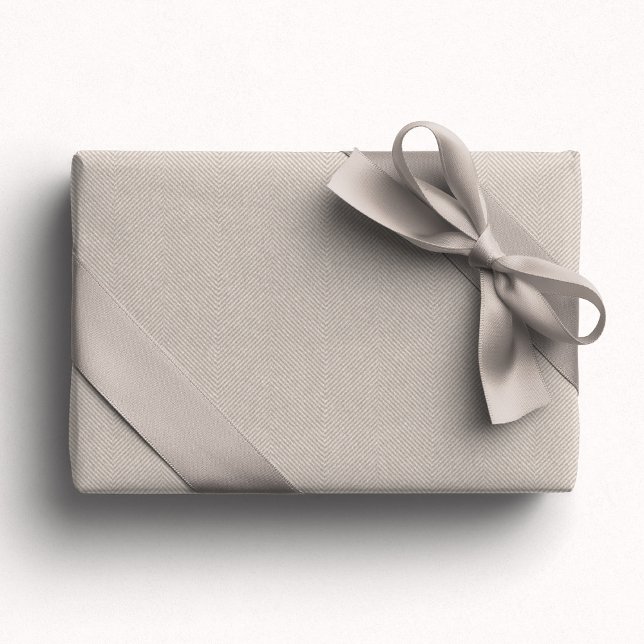 Papel De Presente Herringbone simples, ponto de partida neutro (Criador carregado)