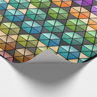 Papel De Presente Hexagon Quilt (arco-íris quente) v2