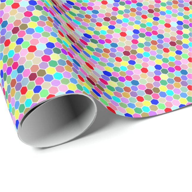 Papel De Presente Hexagon Wraping Paper (Ponta do rolo)