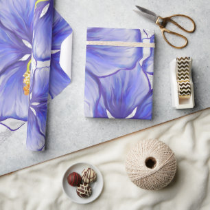 Papel De Presente Hibiscus & lace BLUE