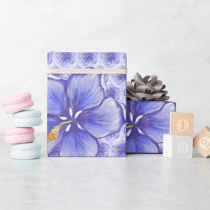 Papel De Presente Hibiscus & lace BLUE