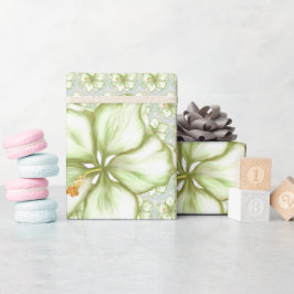 Papel De Presente Hibiscus & lace WHITE