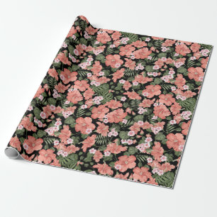 Papel De Presente Hibiscus Pattern