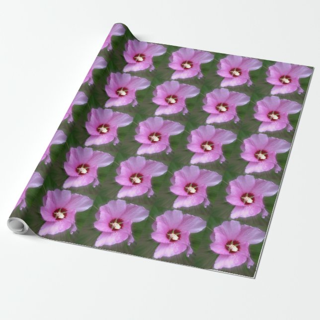 Papel De Presente Hibiscus rosa, Arte Digital (Desenrolado)