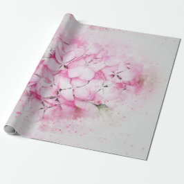 Papel De Presente Hidrangea