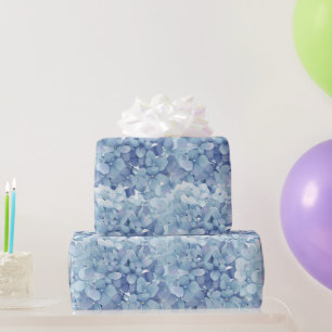 Papel De Presente Hidrangea flores aquarela