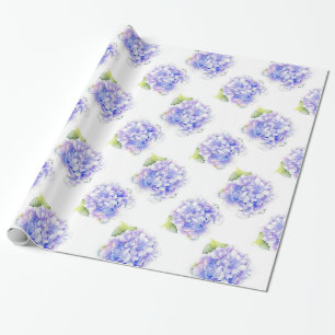 Papel De Presente Hidrangea Watercolor