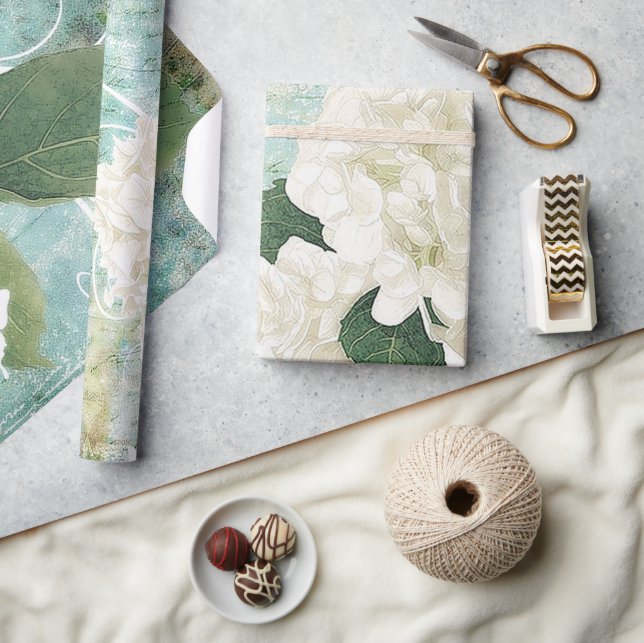 Papel De Presente Hídricas brancas (Artesanato)