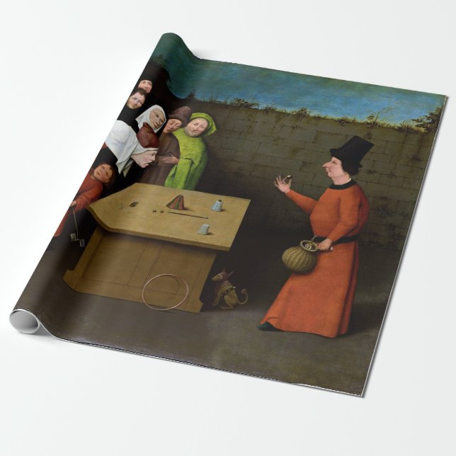 Papel De Presente Hieronymus Bosch, O Conjurador (Desenrolado)