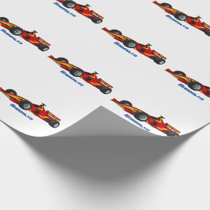 Papel De Presente High speed racing cars cartoon illustration