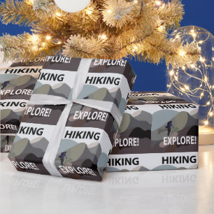 Papel De Presente Hiking Explore Montanhas Adventure Hiking