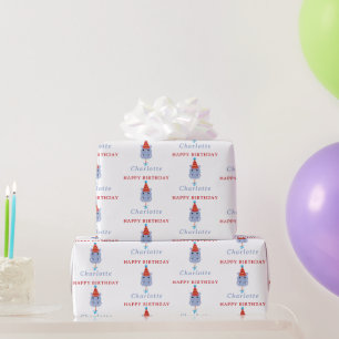 Papel De Presente Hipopótamo Fofo Hipopótamo Nome Personalizado Aniv
