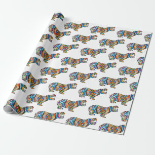 Papel De Presente Hipopótamo Psicodélico
