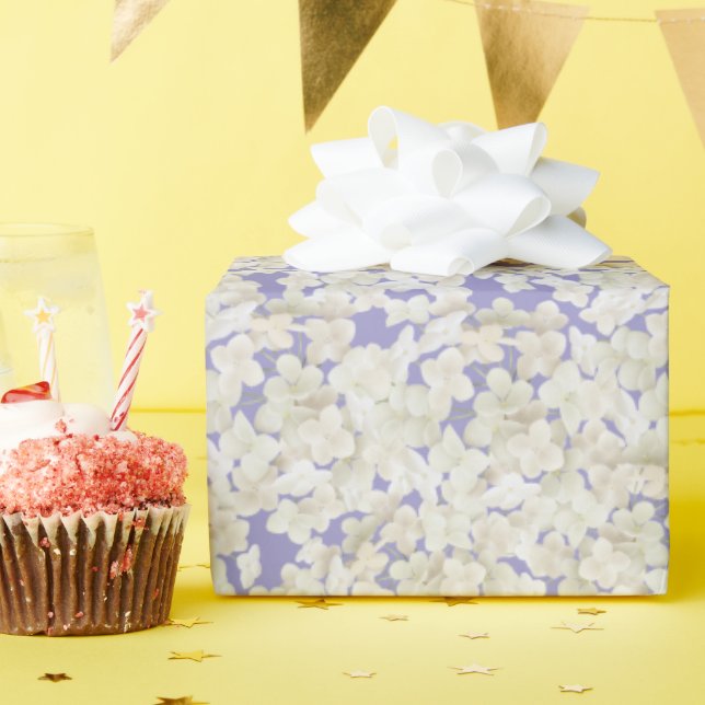 Papel De Presente Hipoteca Branca Em Pastel Roxo (Festa de aniversário)