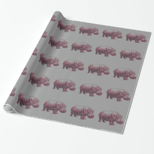 Papel De Presente Hippopotamus
