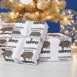 Papel De Presente Hippopotamus Animal Funny Hippo
