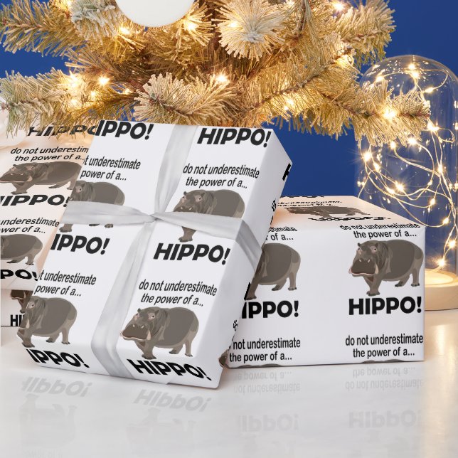 Papel De Presente Hippopotamus Animal Funny Hippo (Feriados)