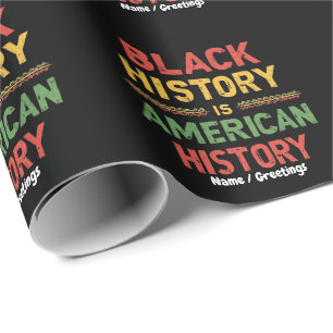 Papel De Presente História Negra É História Americana Homenageando a