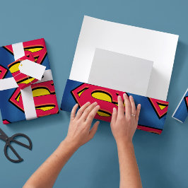 Papel De Presente HISTÓRIAS EM QUADRINHOS DC | Superman | Logotipo c