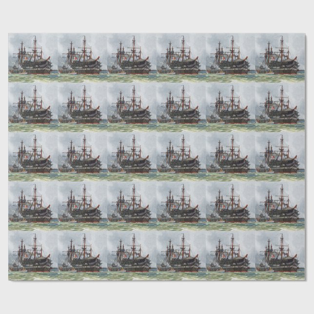 Papel De Presente HMS Implacable um navio de terceira classe de 74 c (Aberto)