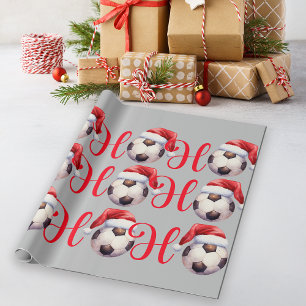 Papel De Presente Ho Ho Ho Futebol de Natal