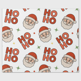 Papel De Presente Ho Ho Ho Santa Wrapping Paper – Fun & Festive