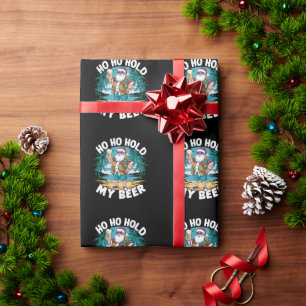 Papel De Presente Ho Ho Segure Minha Cerveja Natal em Julho Santa de