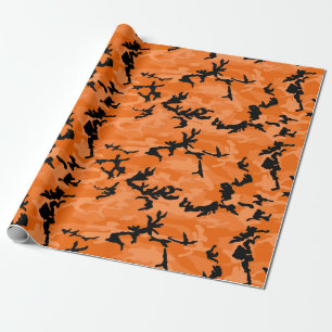 Papel De Presente HOC Orange Halloween Edition Camo