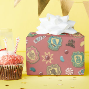 Papel De Presente HOGWARTS™ Casas Padrão de Cookie de Férias