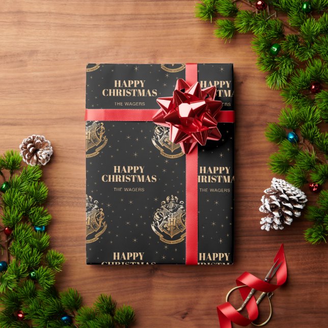 Papel De Presente HOGWARTS™ Ghear Ouro Crest Personalizado (Presente de Natal)