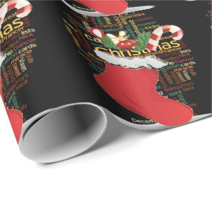 Papel De Presente HoHoHo! Presentes de Natal e um Feliz Ano Novo