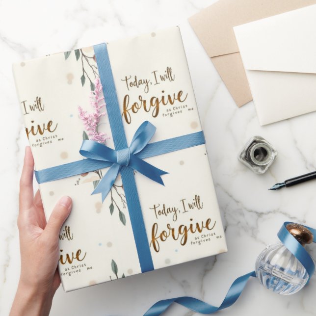 Papel De Presente Hoje, perdoarei como Cristo me perdoa. (Presentear)