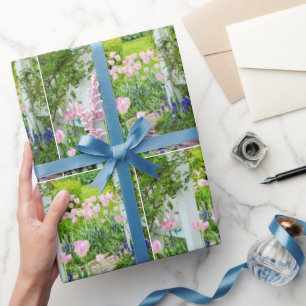 Papel De Presente Holandês Tulip Garden Trellis
