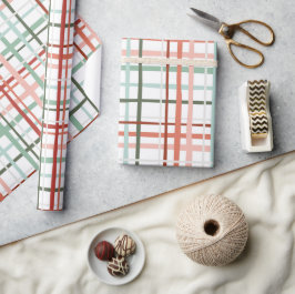 Papel De Presente Holiday Gingham - Cheerful