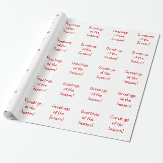 Papel De Presente Holiday Red Font Saudações Da Época