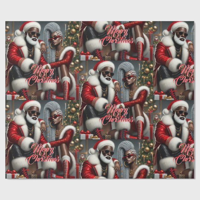 Papel De Presente Holiday Royalty Wrapping Paper (Aberto)