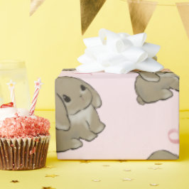 Papel De Presente Holland lop with heart