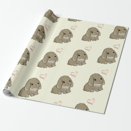 Papel De Presente Holland lop with heart yellow