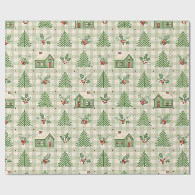 Papel De Presente Holly Hearth Christmas (Aberto)